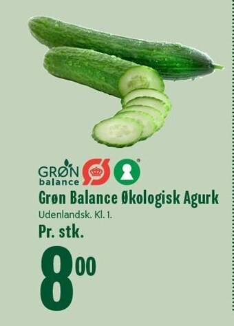 Min Købmand Grøn Balance økologisk agurk tilbud