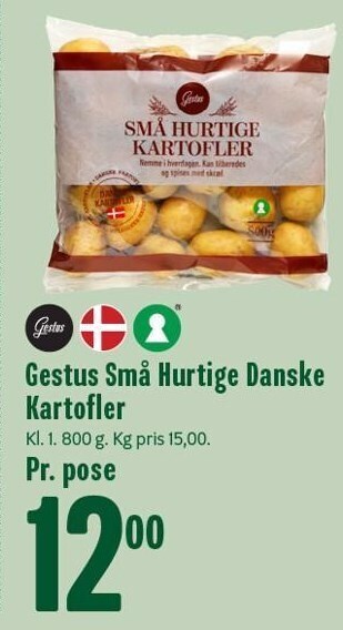 Min Købmand Gestus små hurtige danske kartofler tilbud
