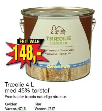 Harald Nyborg Træolie m. 45% tørstof tilbud