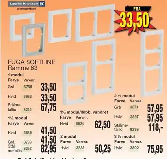 Harald Nyborg FUGA SOFTLINE ramme 63 - Pris fra tilbud