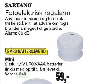Harald Nyborg Fotoelektrisk røgalarm tilbud