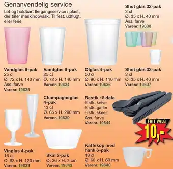 Harald Nyborg Genanvendelig service - Frit valg tilbud