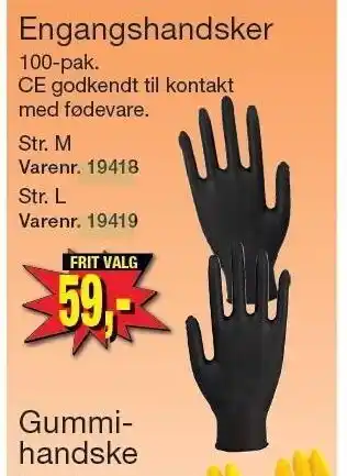 Harald Nyborg Engangshandsker 100-pak tilbud
