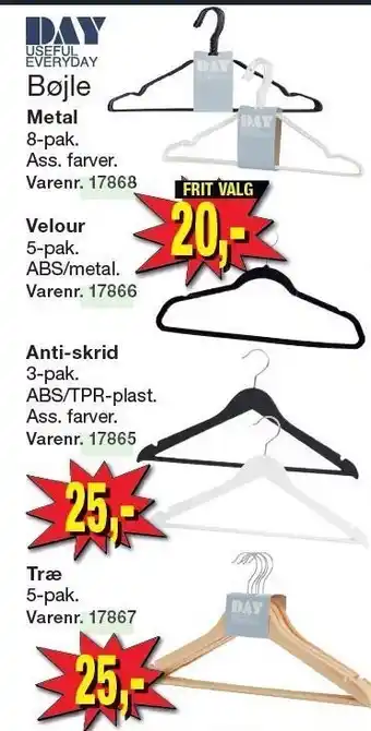 Harald Nyborg Bøjler - Metal/Velour/Anti-skrid/Træ - Pris fra tilbud