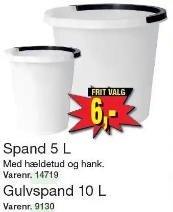 Harald Nyborg Spand 5L/Gulv spand 10L tilbud
