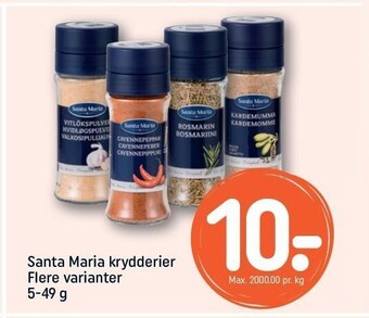 REMA 1000 Santa Maria krydderier tilbud