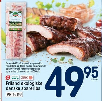 REMA 1000 Friland økologiske danske spareribs tilbud