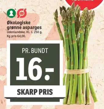 SPAR Økologiske grønne asparges tilbud
