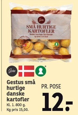 SPAR Gestus små hurtige kartofler tilbud