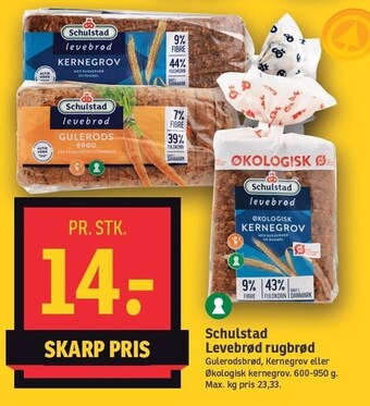 SPAR Schulstad Levebrød rugbrød tilbud