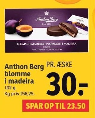 Anthon Berg blomme i madeira