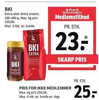 SPAR BKI - medlemstilbud tilbud