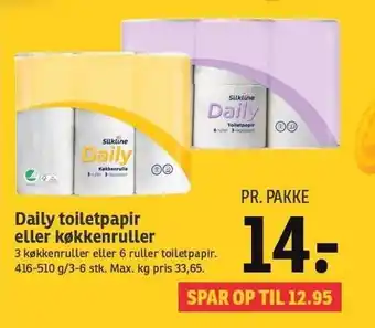Daily toiletpapir el. køkkenrulle