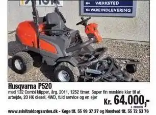 Fritidsmarkedet Husqvarna P520 tilbud