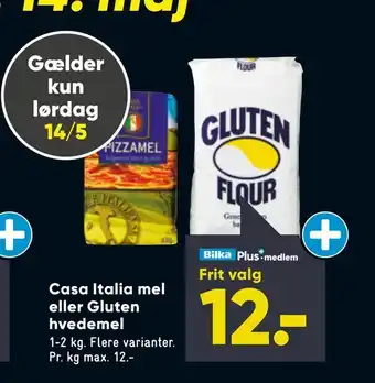 Bilka Casa Italia mel eller Gluten hvedemel tilbud