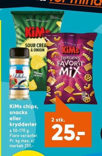 KiMs chips, snacks eller krydderier