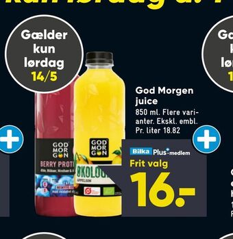Bilka God Morgen juice tilbud