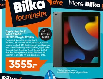 Bilka Apple iPad 10,2" Wi-Fi 256GB MK2N3KN og MK2P3KN tilbud