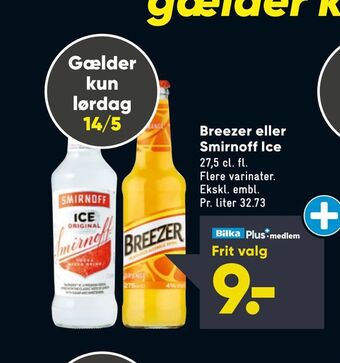 Bilka Breezer eller Smirnoff Ice tilbud