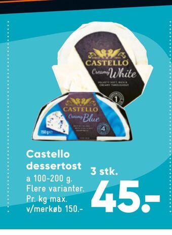 Bilka Castello dessertost tilbud