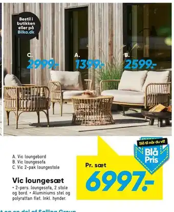 Bilka Vic loungesæt tilbud