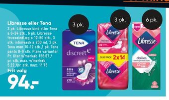 Bilka Libresse eller Tena tilbud
