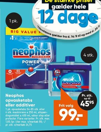 Bilka Neophos opvasketabs eller additiver tilbud