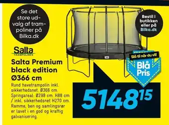 Bilka Salta Premium black edition Ø366 cm tilbud