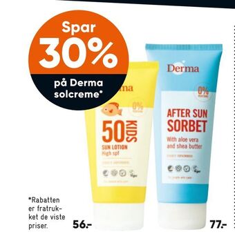 Bilka Derma solcreme tilbud