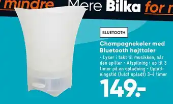 Champagnekøler med Bluetooth højttaler