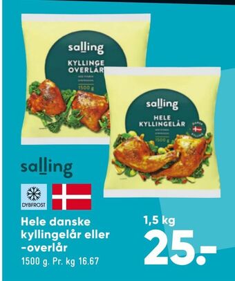 Bilka Hele danske kyllingelår eller overlår tilbud