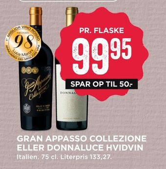 MENY Gran appasso collezione eller donnaluce hvidvin tilbud