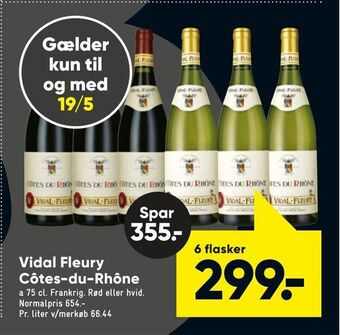 Bilka Vidal Fleury Côtes-du-Rhône tilbud