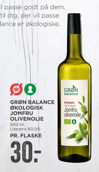 MENY Grøn balance økologisk jomfru olivenolie tilbud