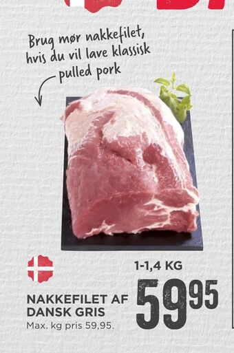 MENY Nakkefilet af dansk gris tilbud