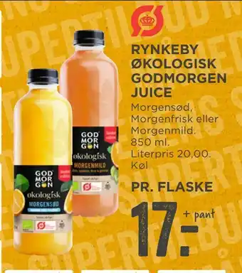 MENY Rynkeby økologisk godmorgen juice tilbud