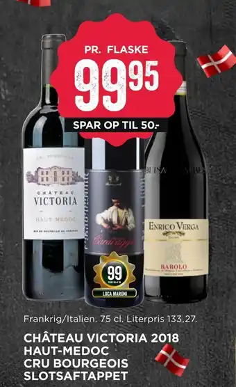 MENY Château victoria 2018 haut-medoc cru bourgeois slotsaftappet tilbud