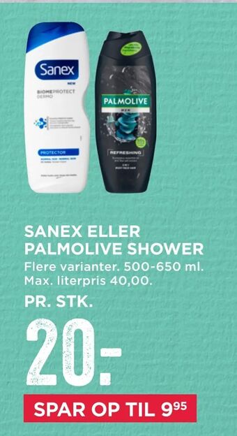 Sanex eller palmolive shower