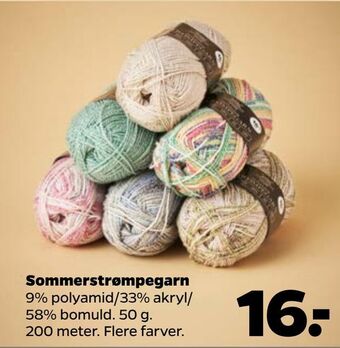 Netto Sommerstrømpegarn tilbud