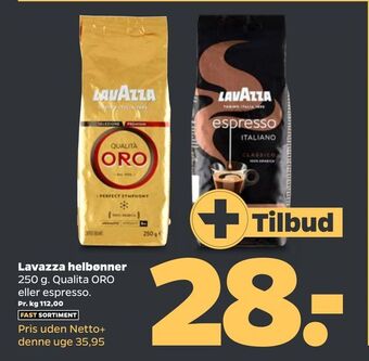 Netto Lavazza helbønner tilbud