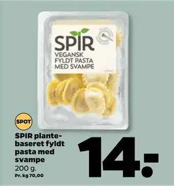 Netto SPIR plante baseret fyldt pasta med svampe tilbud