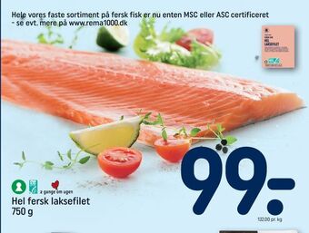 REMA 1000 Hel fersk laksefilet tilbud