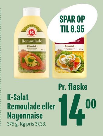 Min Købmand K-Salat Remoulade eller Mayonnaise tilbud