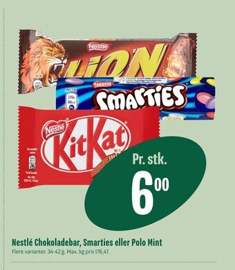 Min Købmand Nestlé Chokoladebar, Smarties eller Polo Mint tilbud