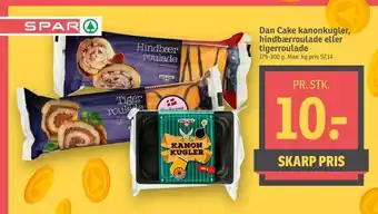 Dan Cake kanonkugler, hindbærroulade eller tigerroulade