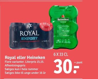 SPAR Royal eller Heineken tilbud