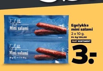 Netto Egelykke mini Salami tilbud
