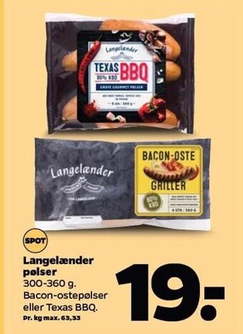 Netto Langelænder pølser tilbud