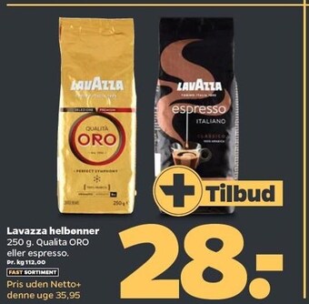 Netto Lavazza helbønner tilbud