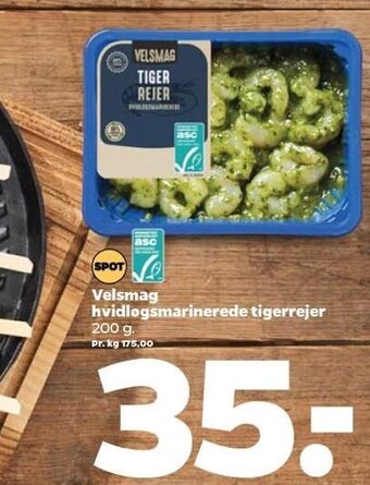 Netto Velsmag hvidløgsmarinerede tigerrejer tilbud